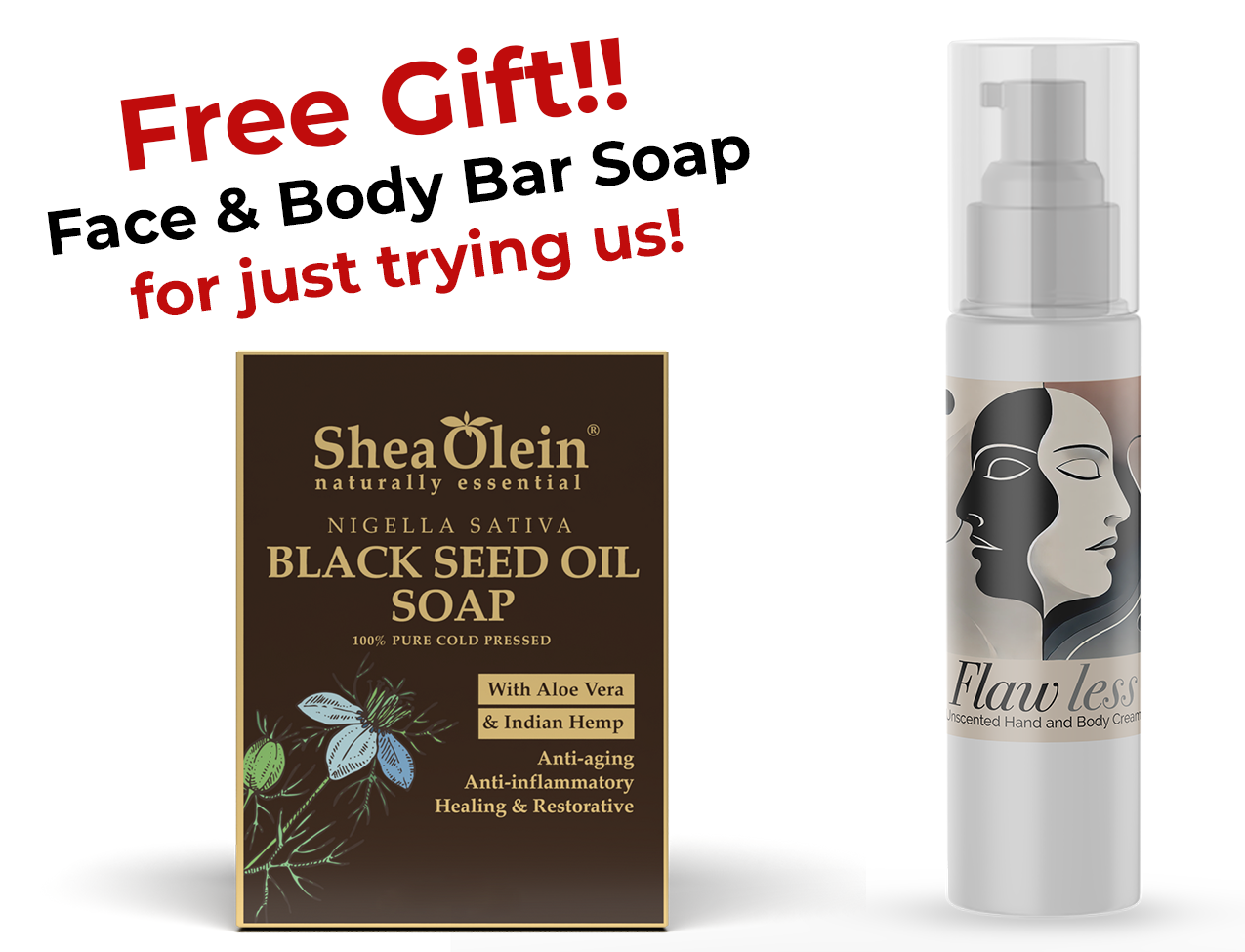 Flawless Unscented Face Scalp Hand & Body Cream